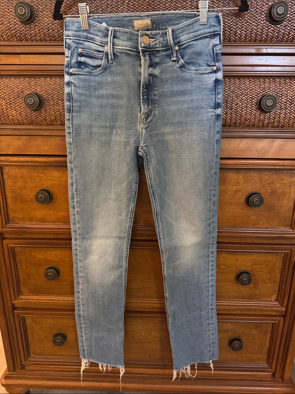 Mother Mid Rise Dazzler Jean with Ankle Fray